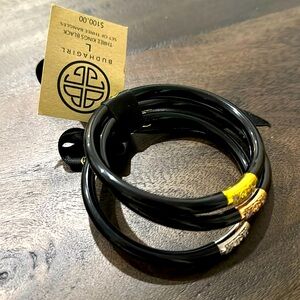BUDHAGIRL Three Kings Black set of 3 bracelets! BNWT sz L half of retail!